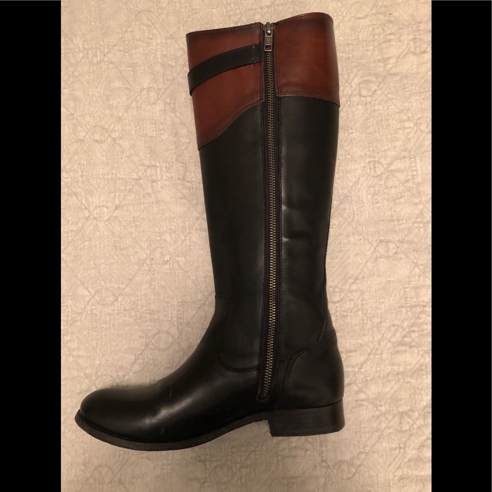 Frye Button Tall Two Tone Boot - Picture 2 of 5